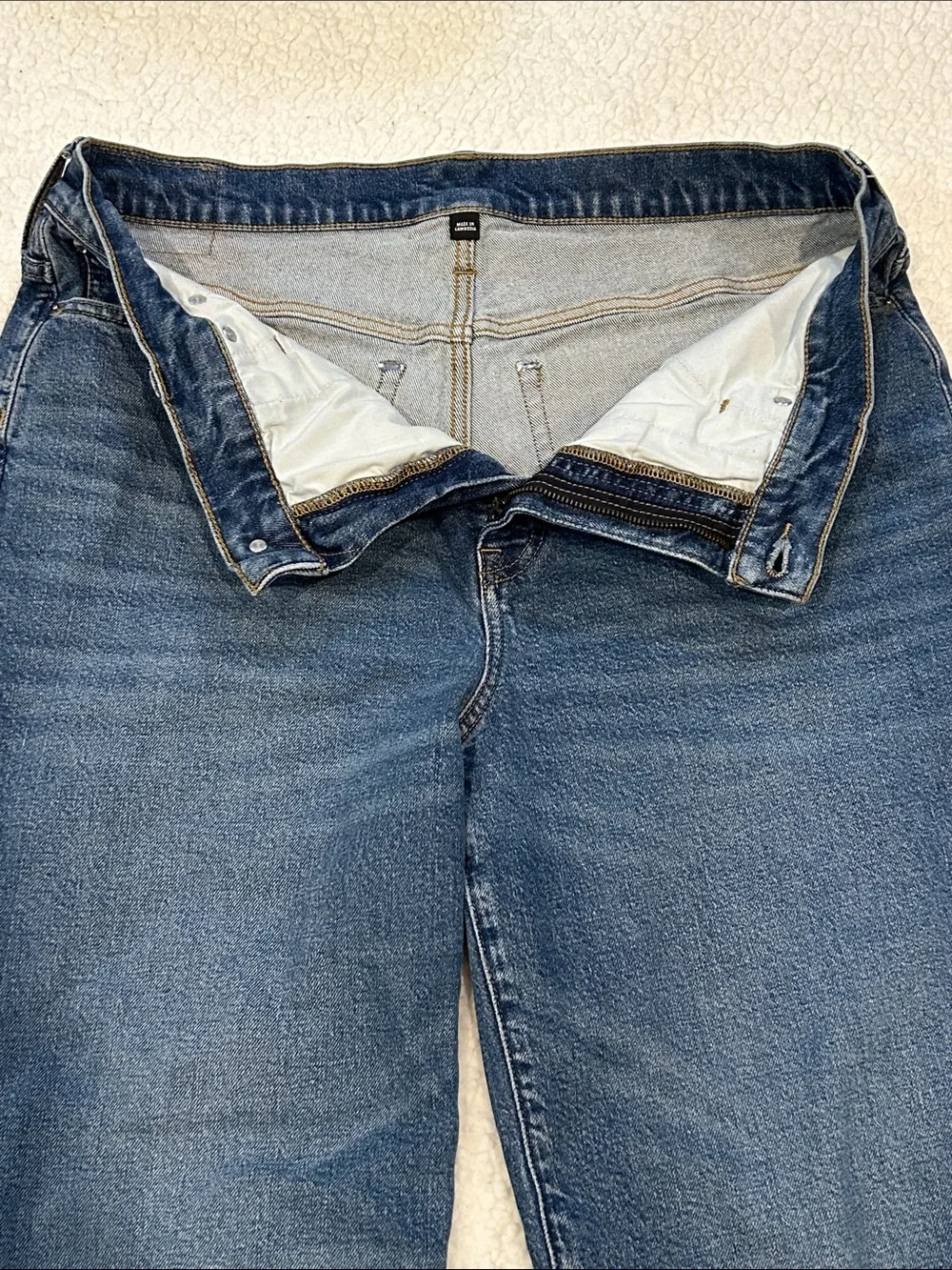 J. Crew '96 Slim Wide Jeans size 34 High Rise Cropped Ankle CC583